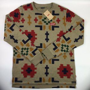 Mens LEVI’S Estela Aztec Print Long Sleeve  Fleece